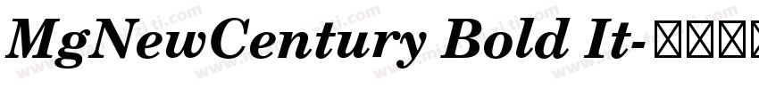 MgNewCentury Bold It字体转换
